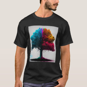 Camiseta Linda árvore vibrante Natureza da beleza 1