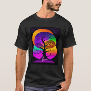Camiseta Linda árvore vibrante Natureza da beleza 2