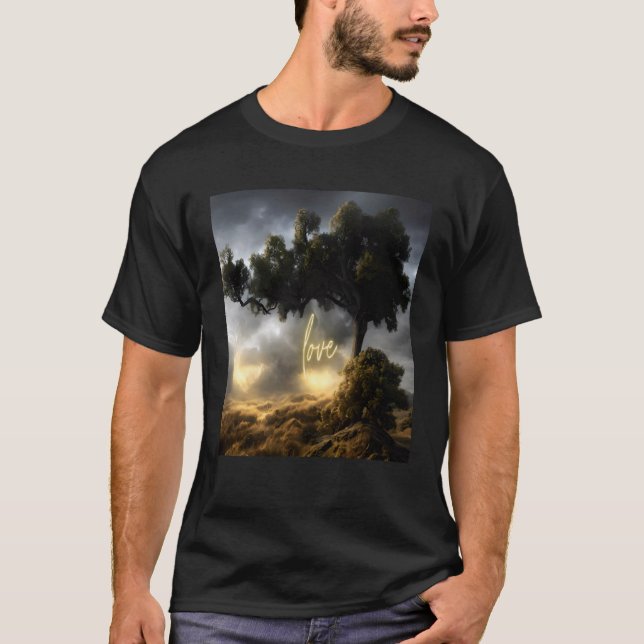 Camiseta Linda árvore vibrante Natureza da beleza 4 (Frente)