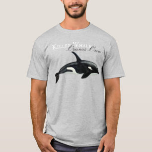 Camiseta Linda Baleia Assassina de Aquarela, Orcinus Orca