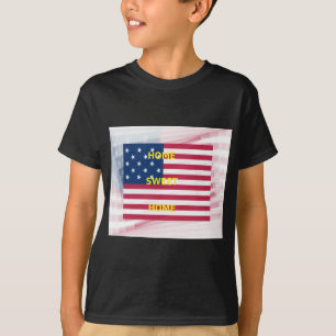 Camiseta Linda bandeira dos EUA Casa doce
