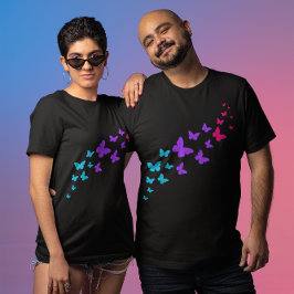 Camiseta Linda Borboleta Design Andrógino Orgulho