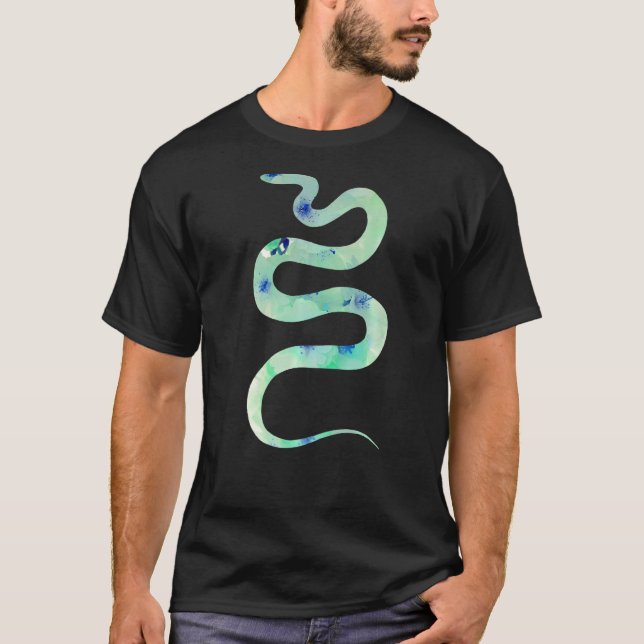 Camiseta Linda Cobra Verde Flor (Frente)