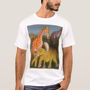 Camiseta Linda cor de safari selvagem africana