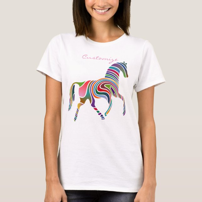 Camiseta Linda cor do arco-íris Trovão_Trovão (Frente)