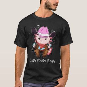 Camiseta Linda Cowgirl Axolotl Alô Axolotl Anfíbio