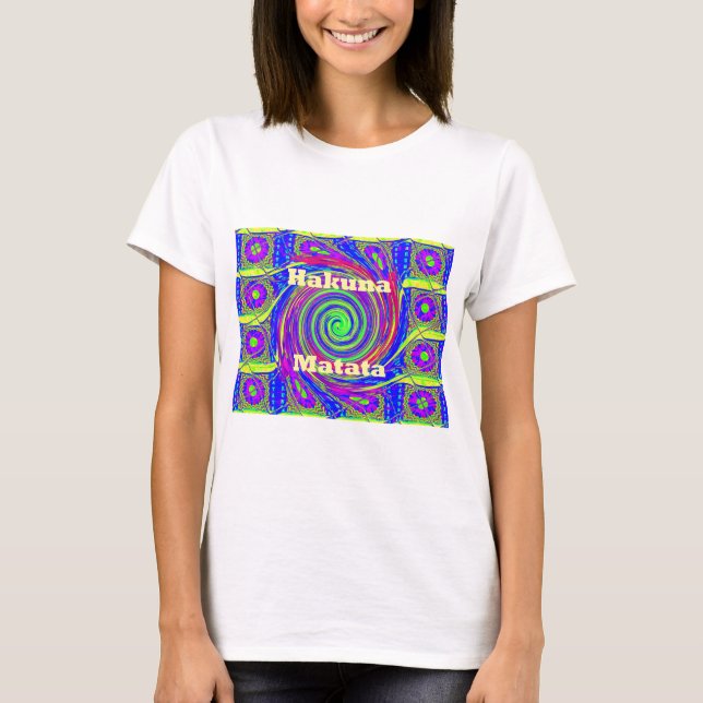 Camiseta Linda e colorida Vetor de Whirl geométrico (Frente)