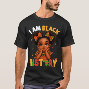 Camiseta Linda Eu Sou História Negra Afro Menina Pouco Mela