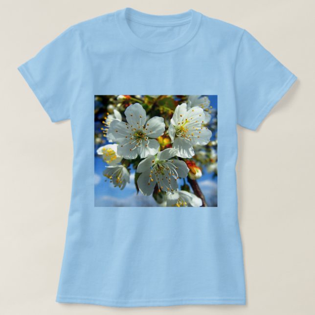 Camiseta Linda flor de maçã em flor  (Frente do Design)