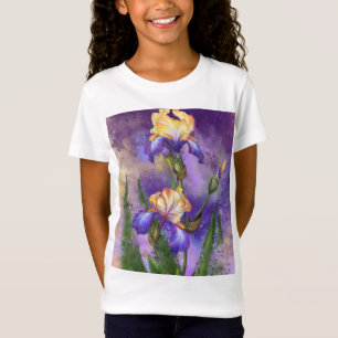 Camiseta Linda Flor Íris - Pintura Imaginada -