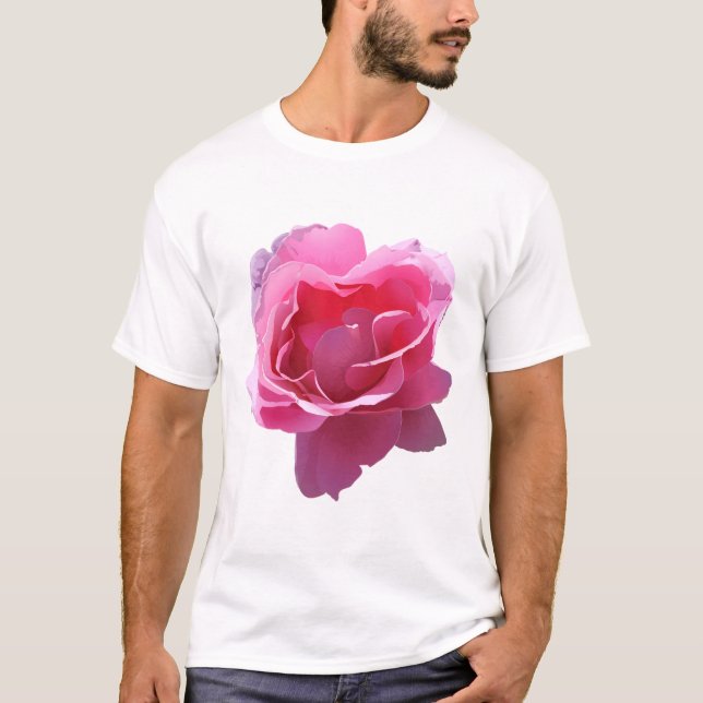 Camiseta Linda flor rosa (Frente)
