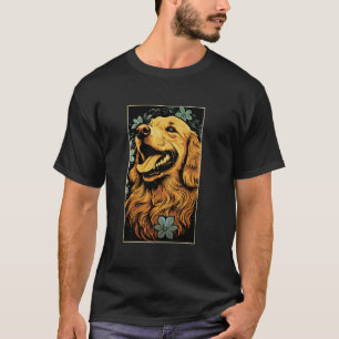 Camiseta Linda Floral Pet Golden Retriever Labrador Cachorr