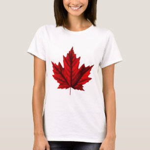 Camiseta Linda Folha de Mapeamentos de outono
