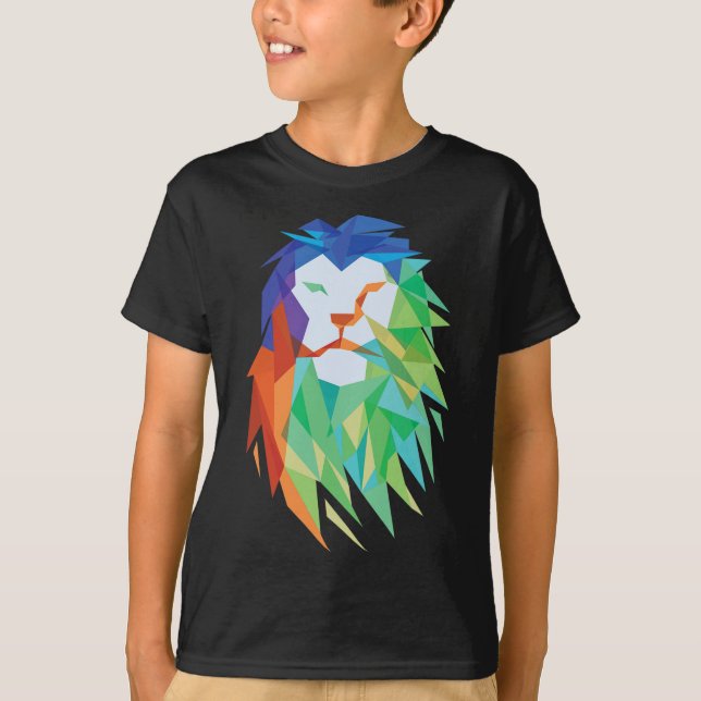 Camiseta Linda Gato De Leão Da África (Frente)