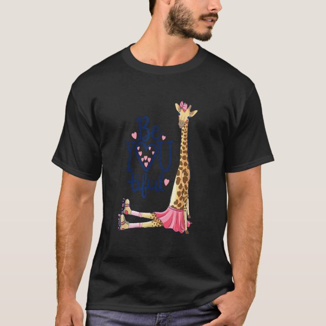 Camiseta Linda Girafa Inspire Seja Você Girafa Animal (Frente)