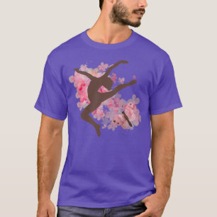Camiseta Linda Gymnastic Colorida Watercolor Floral E