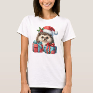 Camiseta Linda Hedgehog de Natal
