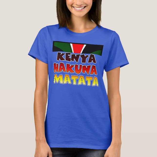 Camiseta Linda Jambo Kenya Hakuna Matata Lovely Art (Frente)