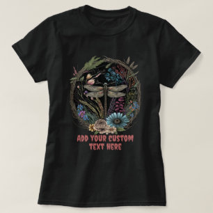 Camiseta Linda Libélula Flor silvestre, Amantes de Libélula