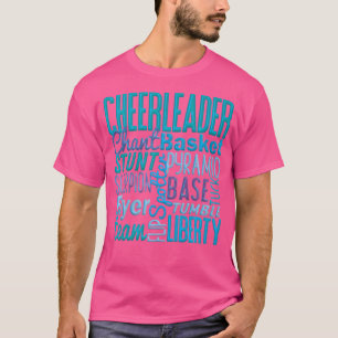 Camiseta Linda líder de torcida Movimentos de alegria azul