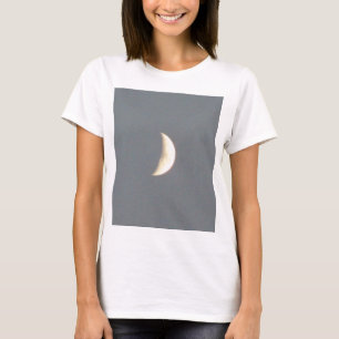 Camiseta Linda Lua Crescente Vergonha das Mulheres Sujas