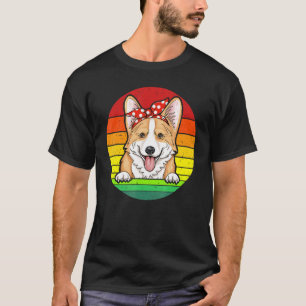Camiseta Linda Mãe Corgi Bolinhas Vermelhas Cachorro Retrô 