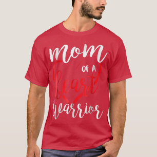 Camiseta Linda mãe de um guerreiro cardíaco consciência de