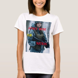 Camiseta linda mãe do exército