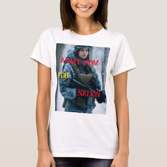 Camiseta linda mãe do exército (Frente)