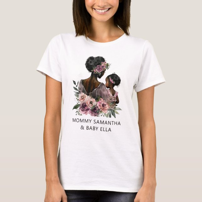 Camiseta Linda mãe negra e filha (8) (Frente)