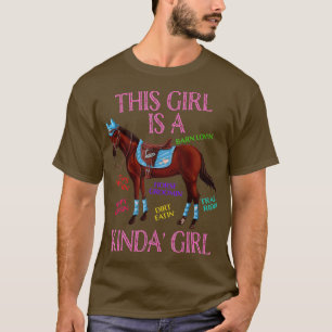 Camiseta Linda Menina Adoradora Cavaleira Equestre - Bonita