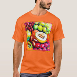 Camiseta Linda Mistura de Pintura de Fruta de Uvas. Comprar