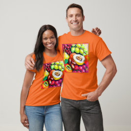 Camiseta Linda Mistura de Pintura de Fruta de Uvas. Comprar