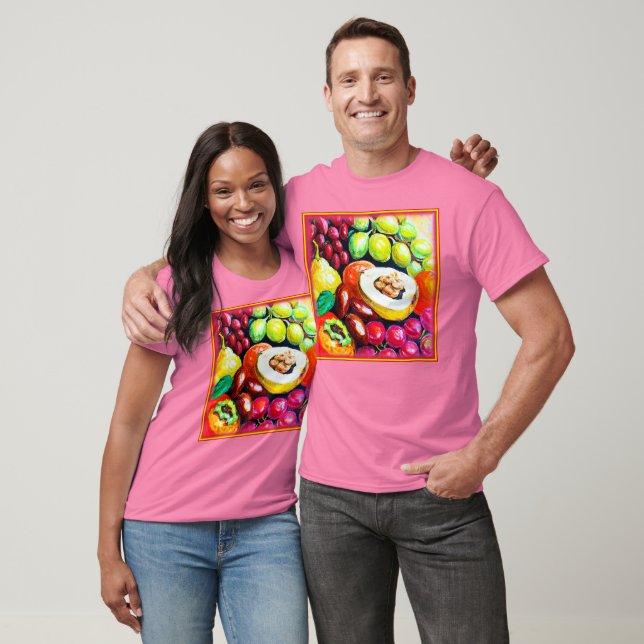 Camiseta Linda Mistura de Pintura de Fruta de Uvas. Comprar (Unissex)
