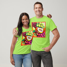 Camiseta Linda Mistura de Pintura de Fruta de Uvas. Comprar