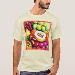 Camiseta Linda Mistura de Pintura de Fruta de Uvas. Comprar