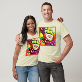 Camiseta Linda Mistura de Pintura de Fruta de Uvas. Comprar