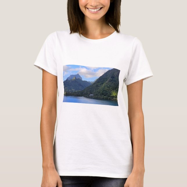 Camiseta Linda Mo'orea, Baía de Cook, Polinésia Francesa (Frente)