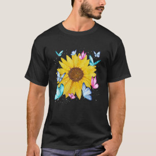 Camiseta Linda Natureza Flores Amarelas Floristas Borboleta