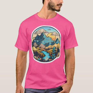 Camiseta Linda Natureza, Montanhas Ativas