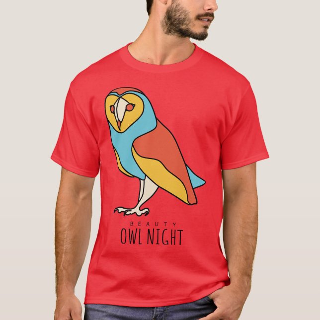 Camiseta Linda noite de coruja (Frente)