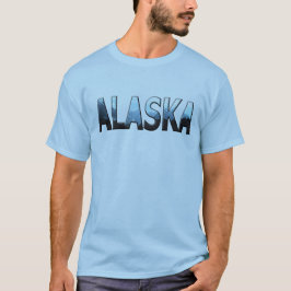 Camiseta Linda paisagem do Alasca Texto Mens T-shirt