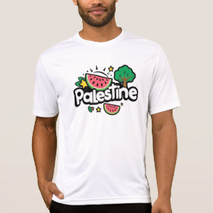 Camiseta Linda palavra Palestina cercada pela árvore de mel