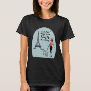 Camiseta Linda Parisiense Só Uma Garota Sem Nada a Dar