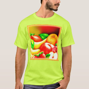 Camiseta Linda pintura de Frutas Tropicais. Comprar Agora