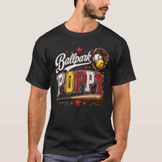 Camiseta Linda Poppy de Campo de Beisebol Softball Poppy Ca
