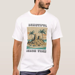 Camiseta Linda Praia Viba Um Sunset De Sandcastle