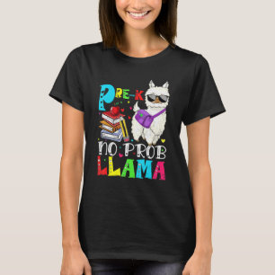 Camiseta Linda Pré K Sem Problema Llama Volta às Aulas Prim