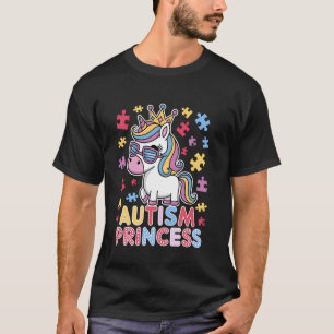 Camiseta Linda Princesa Autismo Unicórnio Meninas Filha Aut