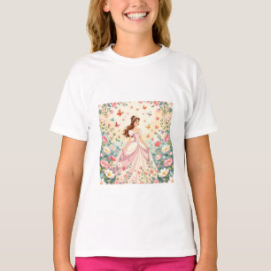 Camiseta Linda princesa com borboletas
